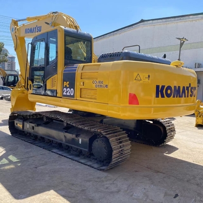 Excavadora hidráulica de excavadora de rastreo amarilla Komatsu PC220 Excavadora con bajo consumo de combustible