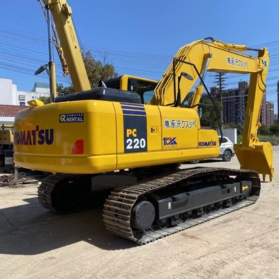 Excavadora hidráulica de excavadora de rastreo amarilla Komatsu PC220 Excavadora con bajo consumo de combustible