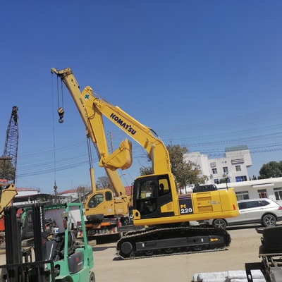 Excavadora hidráulica de excavadora de rastreo amarilla Komatsu PC220 Excavadora con bajo consumo de combustible