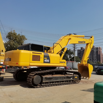 Japón Importa excavadora Komatsu PC450 de segunda mano Excavadora de 45 toneladas usada en el patio de Shanghai