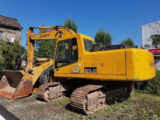 92KW Hyundai R215-7C Excavadora de segunda mano Hidráulica 215-7 Excavadora original de Corea