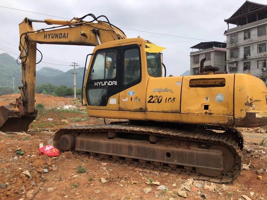 Corea Original 22Ton Hyundai 220LC-5 de segunda mano Excavadora de rastreo con buen rendimiento