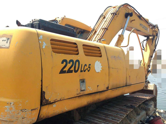 Corea Original 22Ton Hyundai 220LC-5 de segunda mano Excavadora de rastreo con buen rendimiento