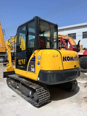 Excavadora Mini PC56 usada en Shanghai /Excavadora Komatsu PC55mr usada hecha en JAPÓN