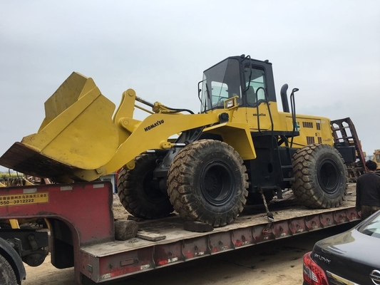 Una cargadora de ruedas de 20 toneladas usada de Komatsu WA320 con motor original y bomba hidráulica Liyuan
