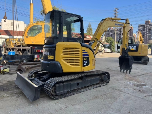 Buena condición excavadora Komatsu PC50 de segunda mano color original y tipo de rastreador