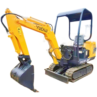 20KW Yuchai YC20-8 mini excavadora de 2 toneladas Bajas horas de trabajo 0-2000 Excavadora de rastreo