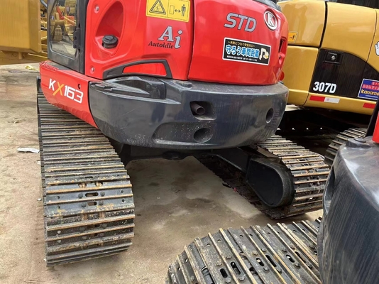Excavadora usada Kubota KX163-5 con cilindro hidráulico Liyuan y horas de trabajo bajas