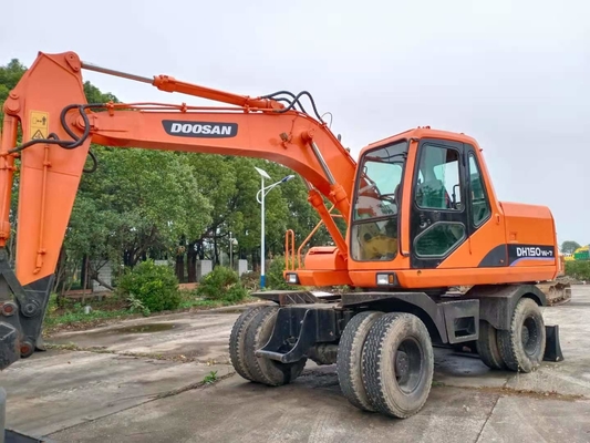 Ventajas de las horas bajas Doosan DH150W-7 de segunda mano Excavadora hidráulica de excavadora