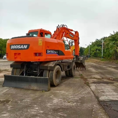 Excavadora de tractores usados Doosan DH150W-7 de alta eficiencia operativa con motor japonés