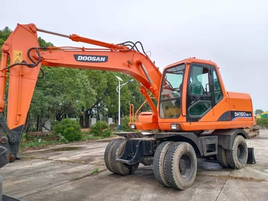 Excavadora de tractores usados Doosan DH150W-7 de alta eficiencia operativa con motor japonés