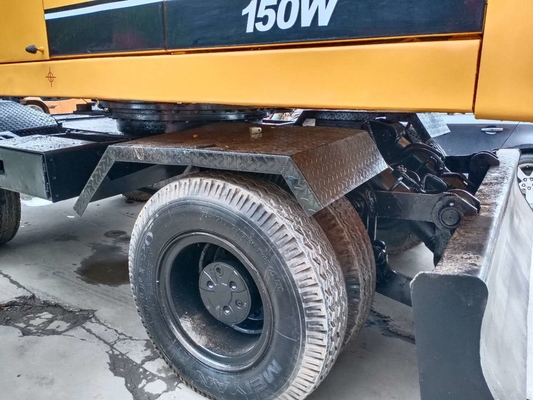 Excavadora de ruedas Hyundai de 150W de segunda mano bien mantenida Equipo pesado de 15 toneladas
