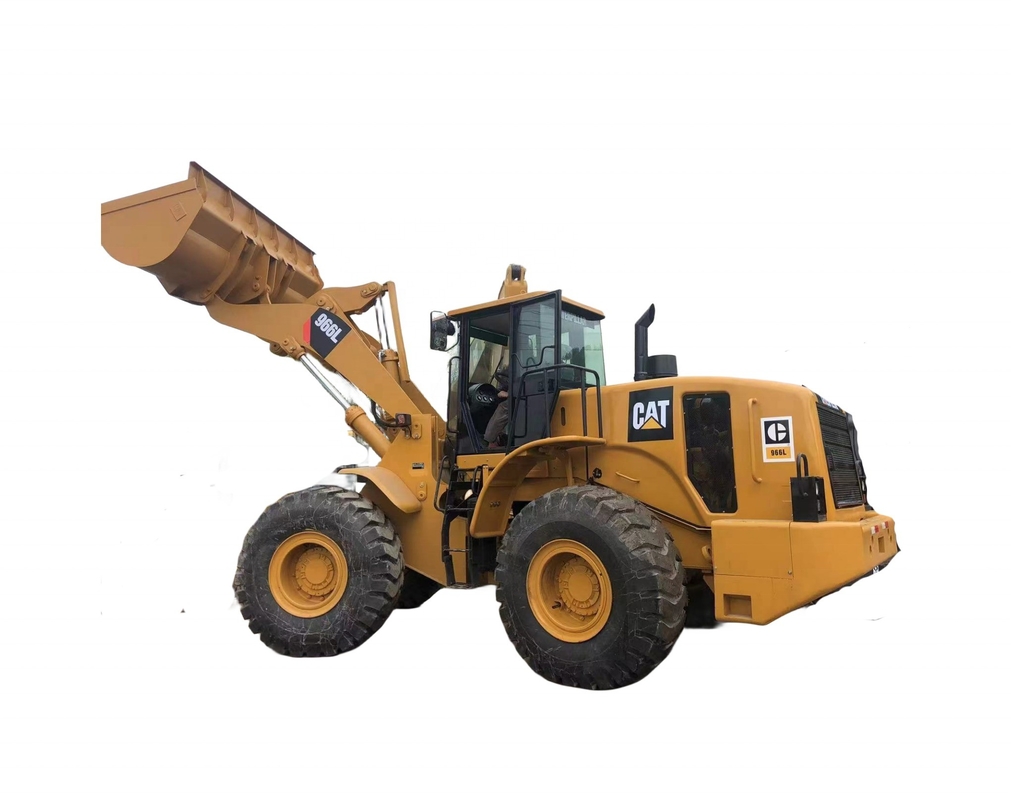 En buen estado CAT 966L Cargador de ruedas usadas con motor japonés y bomba hidráulica Liyuan