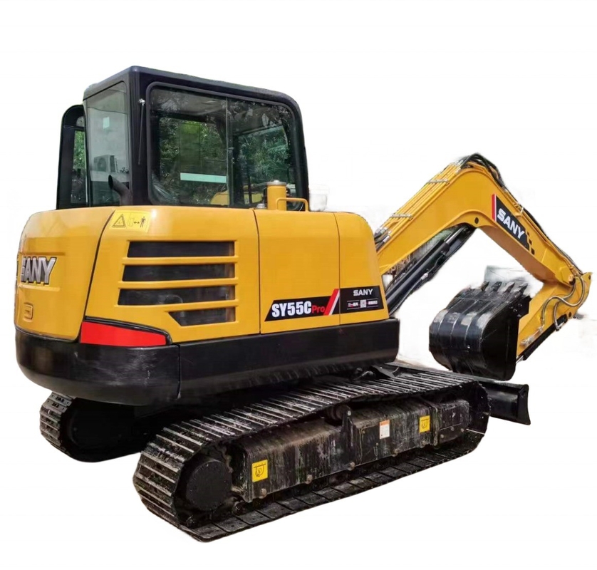 Excavadora original SANY 55C de pintura con motor EPA y capacidad de cubo de 0,35 m3