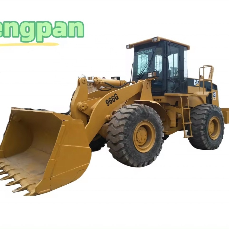 11000 12000 kg Peso de la máquina Cargador de ruedas CAT 966G usado con bomba hidráulica Nabtesco