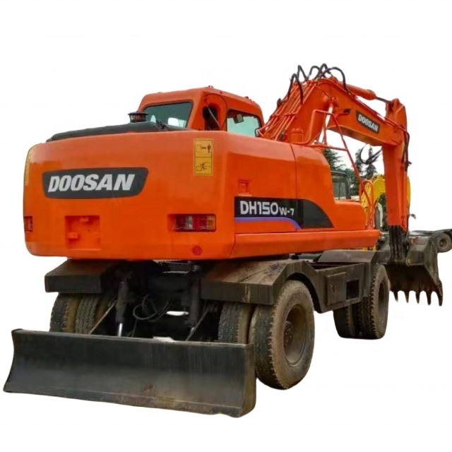 Excavadora usada Doosan DH150W-7 con motor HINO 15000 kg Peso de la máquina y Japón