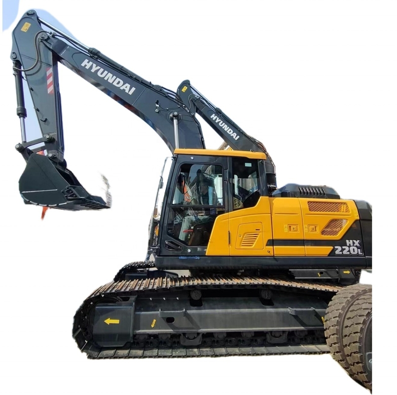 Pintura original HX220L Excavadora Hyundai con motor EPA y capacidad de cubo de 1.2M3