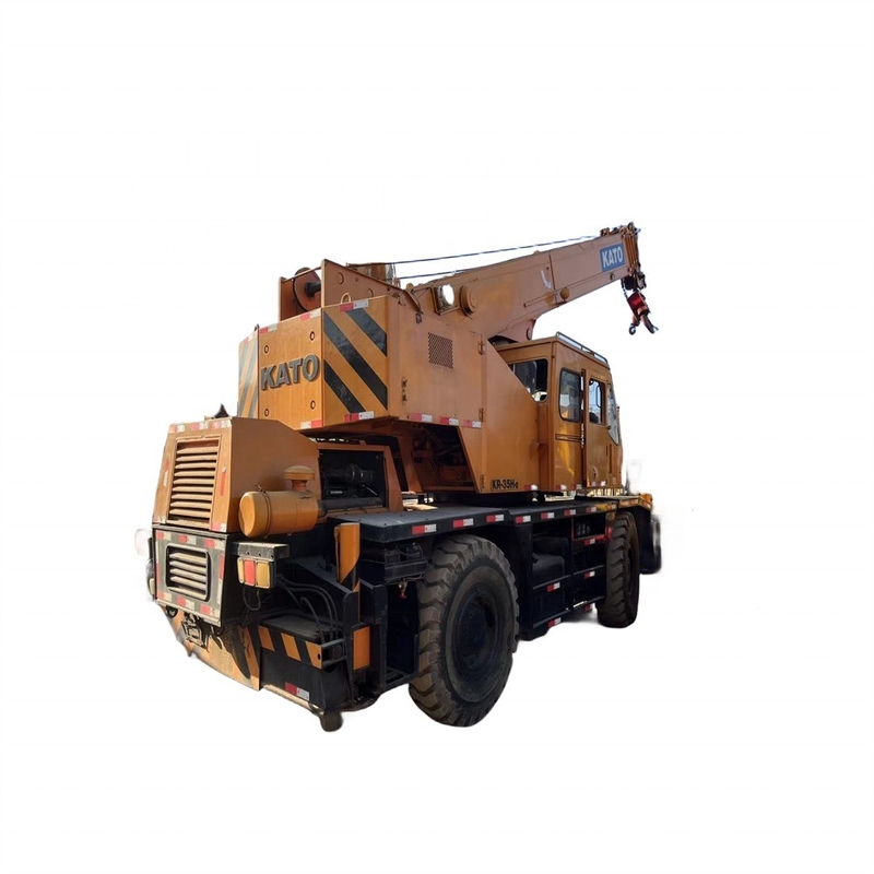 Horas bajas. grúa de segunda mano original de 35 t Kato Japón para maquinaria de construcción