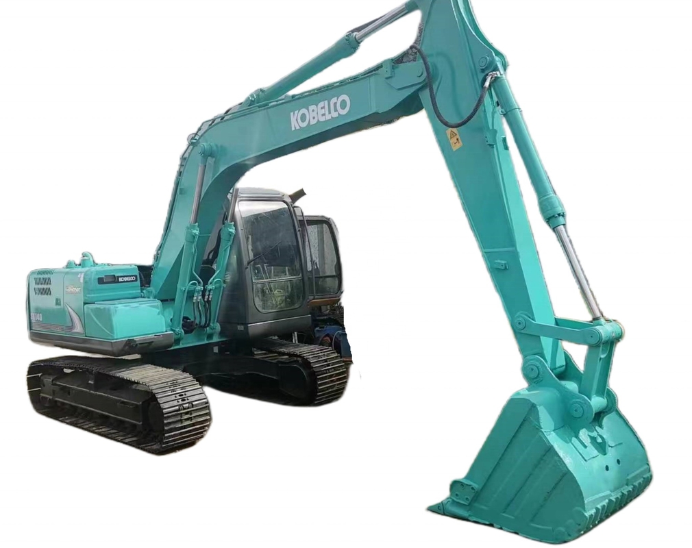 Excavadora original japonesa Kobelco SK140 en Shanghai en buen estado.
