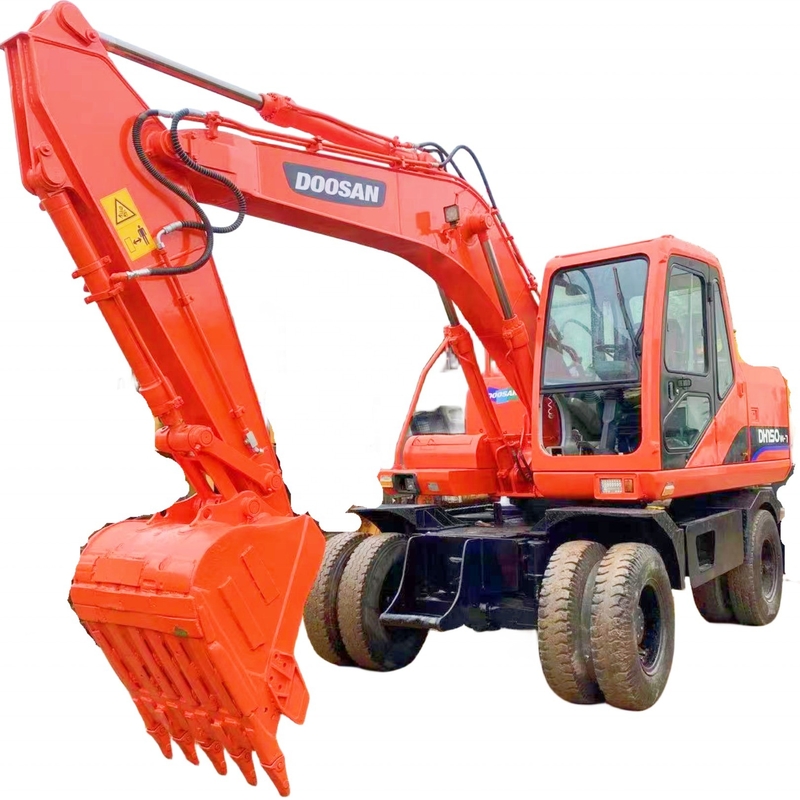 Excavadora Doosan DH150W-7 de 15 toneladas usada en Japón con cilindro hidráulico Liyuan