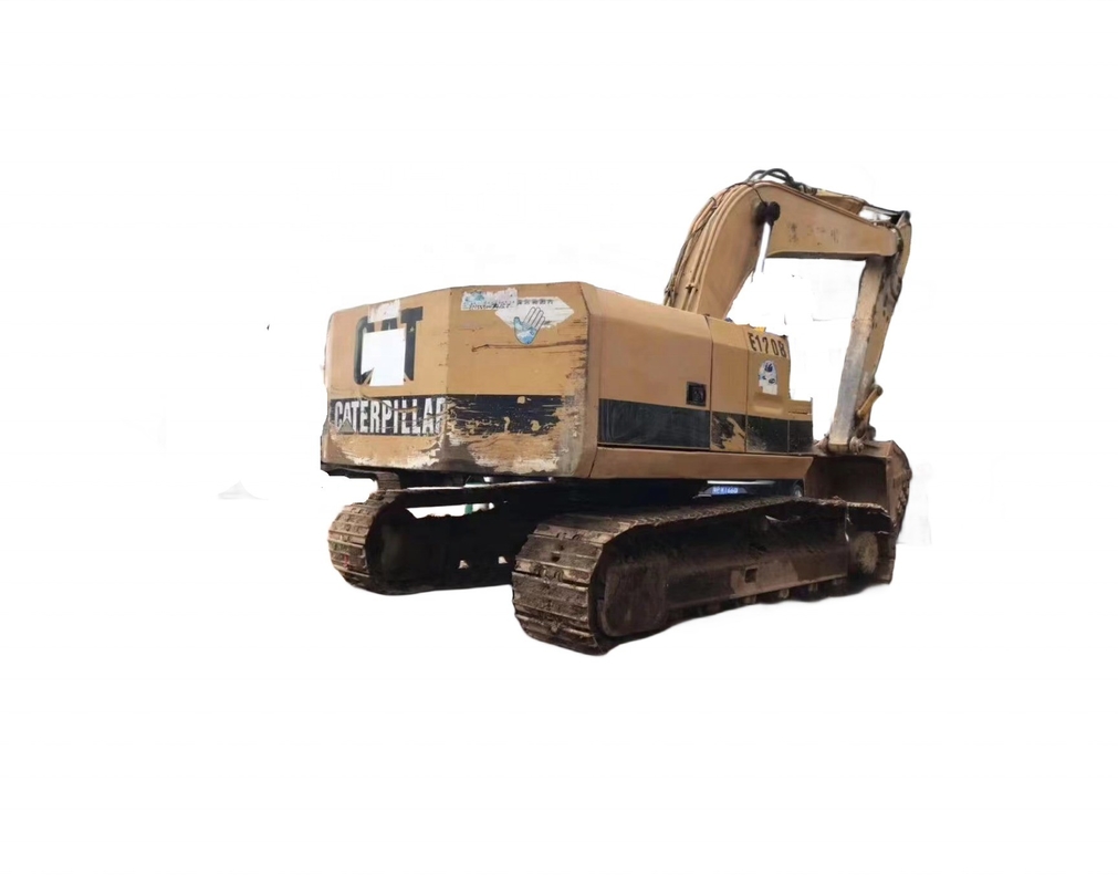 CAT E120B Excavadoras de segunda mano Excavadora con válvula hidráulica CAT y color amarillo negro