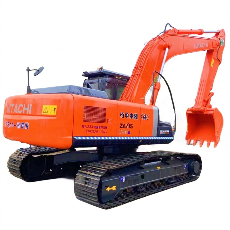 Una excavadora Hitachi ZX240-3 de 24 toneladas bien mantenida y de segunda mano en Japón