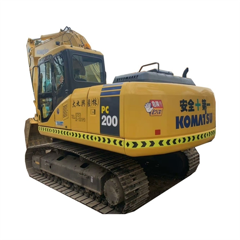 20 toneladas Komatsu PC200 Excavadora de rastreo hidráulico mediano usada Japón y bien mantenida