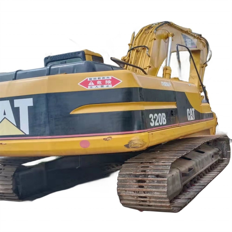 Excavadora usada CAT 320B asequible con motor CAT original y bajas horas de trabajo