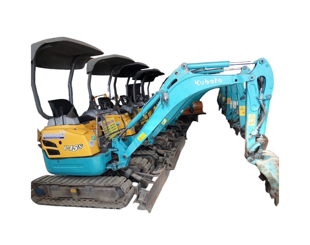 Buen rendimiento mini excavadora KUBOTA U15S 1.5TON excavadora 6ton original de Japón Crawler