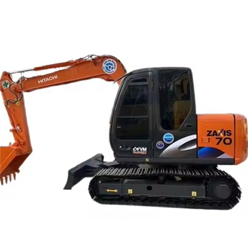 Hitachi ZX70 Excavadora pequeña de 7 toneladas Excavadora original usada para trabajos pesados
