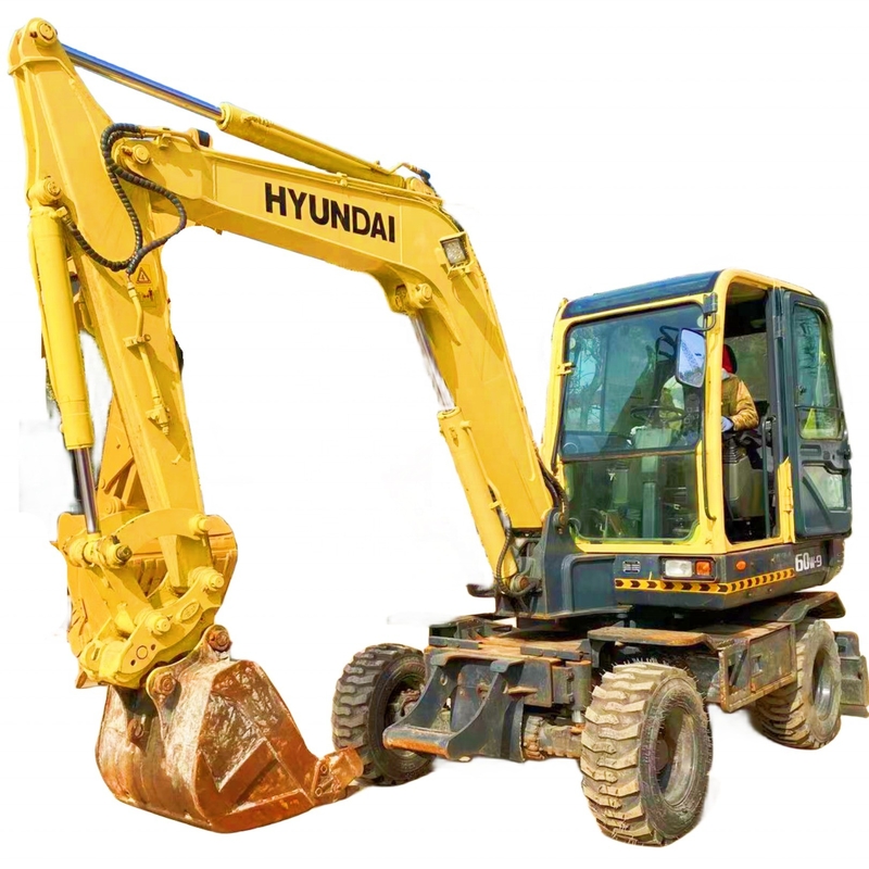 Excavadora con ruedas de 6 toneladas para proyectos de construcción