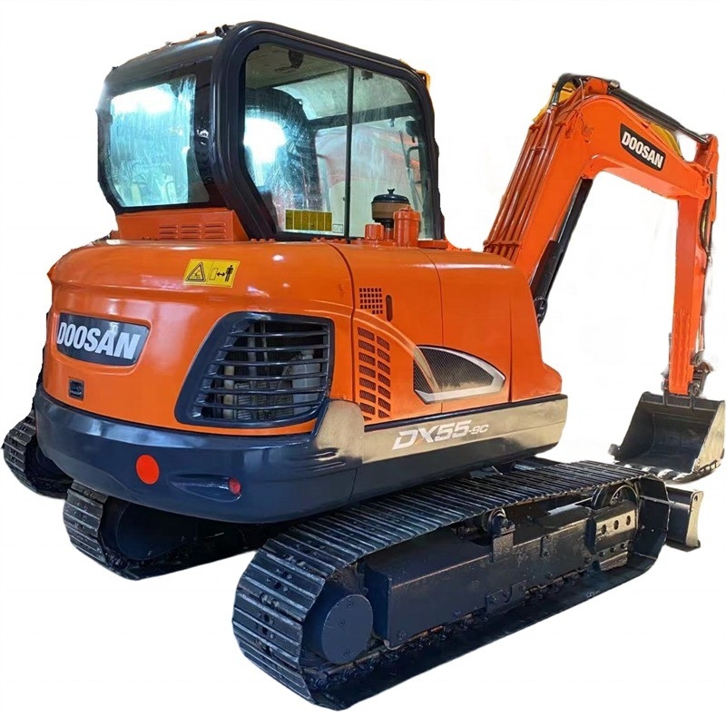 Japón Original Doosan DX55-9C Excavadora de rastreo de segunda mano con 0-2000 horas de trabajo
