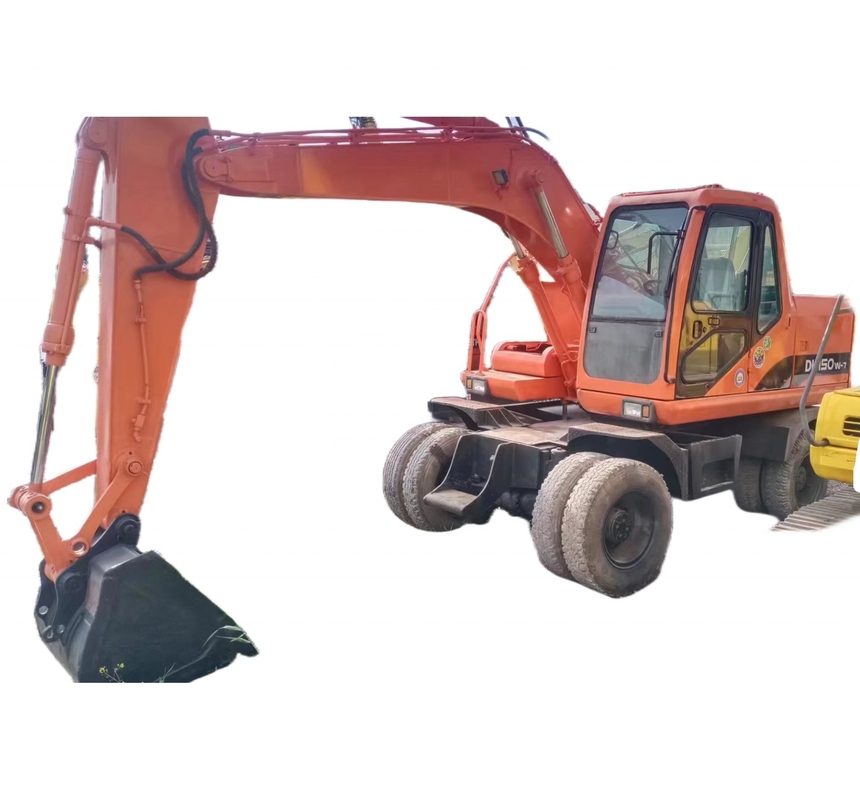 DOOSAN DH150w-7 excavadora de ruedas pintura original y 16000 KG en stock para la construcción