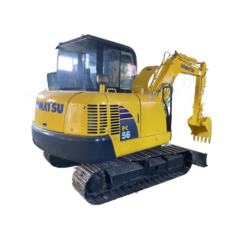 Mini Excavadora 5.6TON Excavadora de rastreo KOMATSU PC56 usada en Japón con bajo consumo de combustible