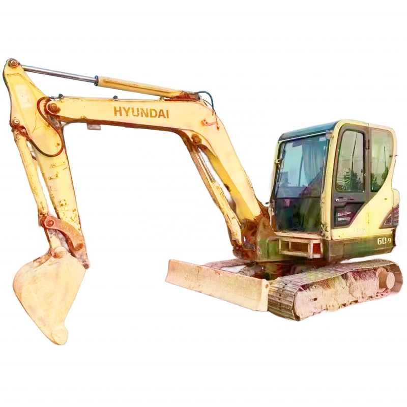 Excavadora Hyundai 60-9 de 2022 y excavadora hidráulica en buen estado con capacidad de cubo de 1m3