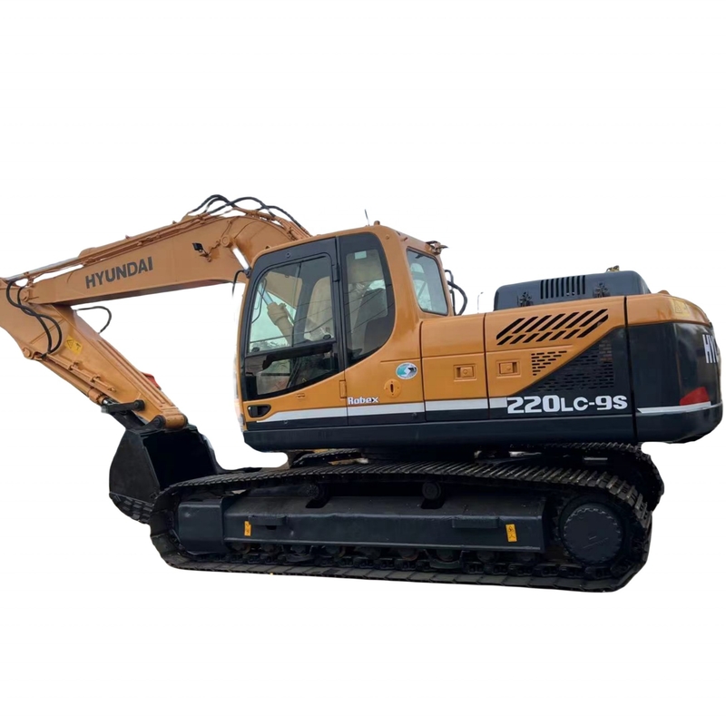 Trabajos de construcción Excavadora utilizada Hyundai 220LC-9S con motor original de Corea