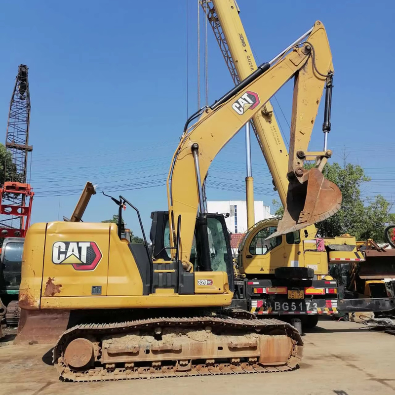 Excavadora de segunda mano de 20 toneladas con excavadora de rastreo Cat 320GC y 110kw de potencia en el comercio
